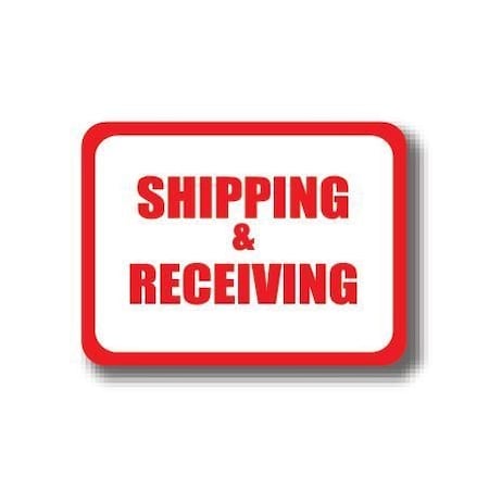 Ergomat 24in x 18in RECTANGLE SIGNS - Shipping & Receiving No Arrow DSV-SIGN 432 #0342X -UEN